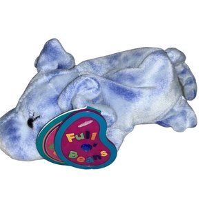 Avon Full O' Beans Beanie Plush  "Blueberry The Pig" Vintage Born Sept 9, 2000